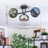 Gastor Plafondlamp, Kogellampje Blauw, Chroom, Groen, Duidelijk, Rookkleurig, 3-lichts