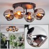 Ripoll Plafondlamp, Kogellampje Chroom, Rookkleurig, 4-lichts