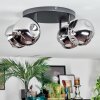 Ripoll Plafondlamp, Kogellampje Chroom, Rookkleurig, 4-lichts