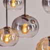 Apedo Hanglamp, Hanglamp Amber, Duidelijk, Rookkleurig, 6-lichts