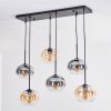 Apedo Hanglamp, Hanglamp Amber, Duidelijk, Rookkleurig, 6-lichts