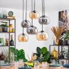 Apedo Hanglamp, Hanglamp Amber, Rookkleurig, 6-lichts