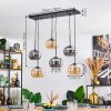Apedo Hanglamp, Hanglamp Amber, Rookkleurig, 6-lichts