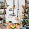 Apedo Hanglamp, Hanglamp Amber, Duidelijk, Rookkleurig, 6-lichts