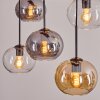 Apedo Hanglamp, Hanglamp Amber, Duidelijk, Rookkleurig, 6-lichts