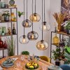 Apedo Hanglamp, Hanglamp Amber, Duidelijk, Rookkleurig, 6-lichts