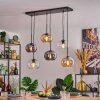 Apedo Hanglamp, Hanglamp Amber, Duidelijk, Rookkleurig, 6-lichts