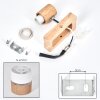 Fallhagen Wandlamp, Muurspot Chroom, Hout licht, 1-licht