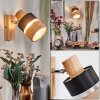 Fallhagen Wandlamp, Muurspot Chroom, Hout licht, 1-licht