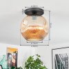 Ripoll Plafondlamp, Kogellampje Amber, 1-licht