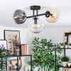 Gastor Plafondlamp, Kogellampje Amber, Duidelijk, Rookkleurig, 3-lichts