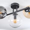 Gastor Plafondlamp, Kogellampje Amber, Duidelijk, Rookkleurig, 3-lichts