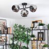 Ripoll Plafondlamp, Kogellampje Chroom, Rookkleurig, 3-lichts