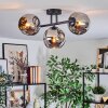 Ripoll Plafondlamp, Kogellampje Chroom, Rookkleurig, 3-lichts