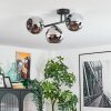 Koyoto Plafondlamp, Kogellampje Chroom, Rookkleurig, 3-lichts