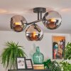 Koyoto Plafondlamp, Kogellampje Chroom, Rookkleurig, 3-lichts