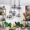 Apedo Hanglamp, Hanglamp Duidelijk, Rookkleurig, 6-lichts