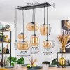 Apedo Hanglamp, Hanglamp Amber, 6-lichts