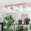 Fallhagen Plafondlamp, Plafondspot Chroom, Hout licht, 4-lichts