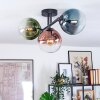 Gastor Plafondlamp, Kogellampje Blauw, Groen, Duidelijk, Koperkleurig, 3-lichts