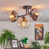 Koyoto Plafondlamp, Kogellampje Amber, Duidelijk, Rookkleurig, 3-lichts