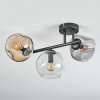 Ripoll Plafondlamp, Kogellampje Amber, Duidelijk, Rookkleurig, 3-lichts