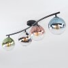 Gastor Plafondlamp, Kogellampje Blauw, Chroom, Groen, Duidelijk, Koperkleurig, Rookkleurig, 4-lichts
