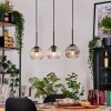 Koyoto Hanglamp, Kogellampje, Hanglamp Natuurlijke kleuren, Zwart, 3-lichts