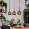 Koyoto Hanglamp, Kogellampje, Hanglamp Natuurlijke kleuren, Zwart, 3-lichts