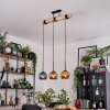 Koyoto Hanglamp, Kogellampje, Hanglamp Natuurlijke kleuren, Zwart, 3-lichts