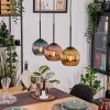 Koyoto Hanglamp, Kogellampje, Hanglamp Natuurlijke kleuren, Zwart, 3-lichts