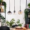 Koyoto Hanglamp, Kogellampje, Hanglamp Natuurlijke kleuren, Zwart, 3-lichts