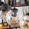 Koyoto Hanglamp, Kogellampje, Hanglamp Natuurlijke kleuren, Zwart, 3-lichts