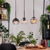 Koyoto Hanglamp, Kogellampje, Hanglamp Natuurlijke kleuren, Zwart, 3-lichts