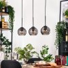 Koyoto Hanglamp, Kogellampje, Hanglamp Natuurlijke kleuren, Zwart, 3-lichts