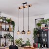 Koyoto Hanglamp, Kogellampje, Hanglamp Natuurlijke kleuren, Zwart, 3-lichts