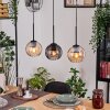 Koyoto Hanglamp, Kogellampje, Hanglamp Natuurlijke kleuren, Zwart, 3-lichts