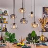 Apedo Hanglamp, Kogellampje, Hanglamp Amber, Duidelijk, Rookkleurig, 6-lichts