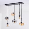 Apedo Hanglamp, Kogellampje, Hanglamp Amber, Duidelijk, Rookkleurig, 6-lichts