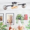 Chehalis Plafondlamp, Kogellampje Amber, Rookkleurig, 4-lichts