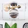 Chehalis Plafondlamp, Kogellampje Goud, Zwart, 3-lichts