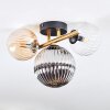 Chehalis Plafondlamp, Kogellampje Goud, Zwart, 3-lichts