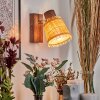 Lindberg Wandlamp, Muurspot Chroom, Hout donker, 1-licht