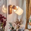 Fallhagen Wandlamp, Muurspot Chroom, Hout donker, 1-licht
