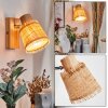 Lindberg Wandlamp, Muurspot Chroom, Hout licht, 1-licht