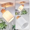 Fallhagen Plafondlamp, Plafondspot Chroom, Hout licht, 1-licht