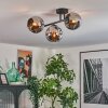 Ripoll Plafondlamp, Kogellampje Chroom, Rookkleurig, 3-lichts