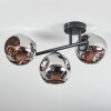 Ripoll Plafondlamp, Kogellampje Chroom, Rookkleurig, 3-lichts