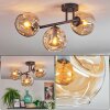 Ripoll Plafondlamp, Kogellampje Amber, 3-lichts