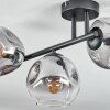 Ripoll Plafondlamp, Kogellampje Duidelijk, Rookkleurig, 3-lichts